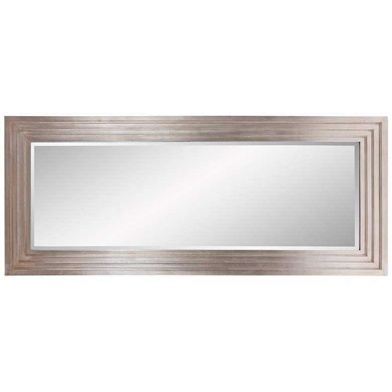 Image 6 Howard Elliott Delano Silver Leaf 34" x 82" Floor Mirror more views
