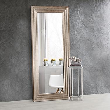 Howard Elliott Delano Silver Leaf 34" x 82" Floor Mirror