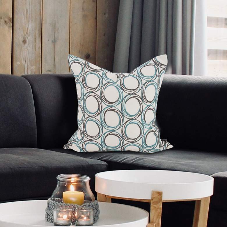 Image 1 Howard Elliott Demo Indigo 20" Square Decorative Pillow