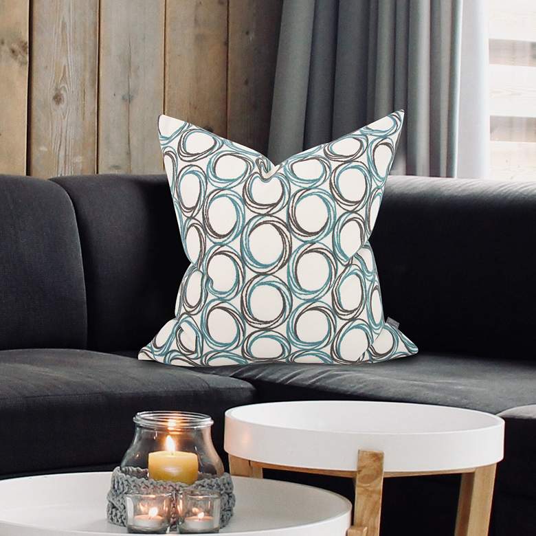 Image 1 Howard Elliott Demo Indigo 24" Square Decorative Pillow