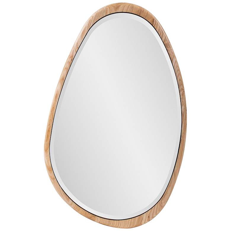 Image 3 Howard Elliott Dragmar Wood 23" x 35" Oval Wall Mirror