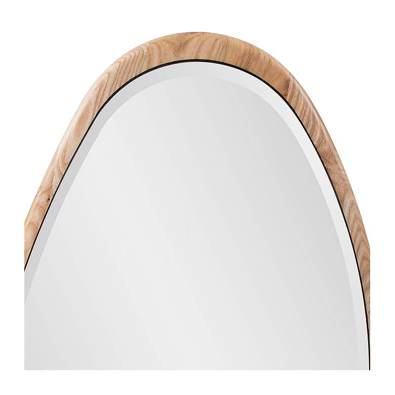 Image 4 Howard Elliott Dragmar Wood 23" x 35" Oval Wall Mirror more views