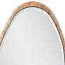 4_Howard Elliott Dragmar Wood 23" x 35" Oval Wall Mirror more views