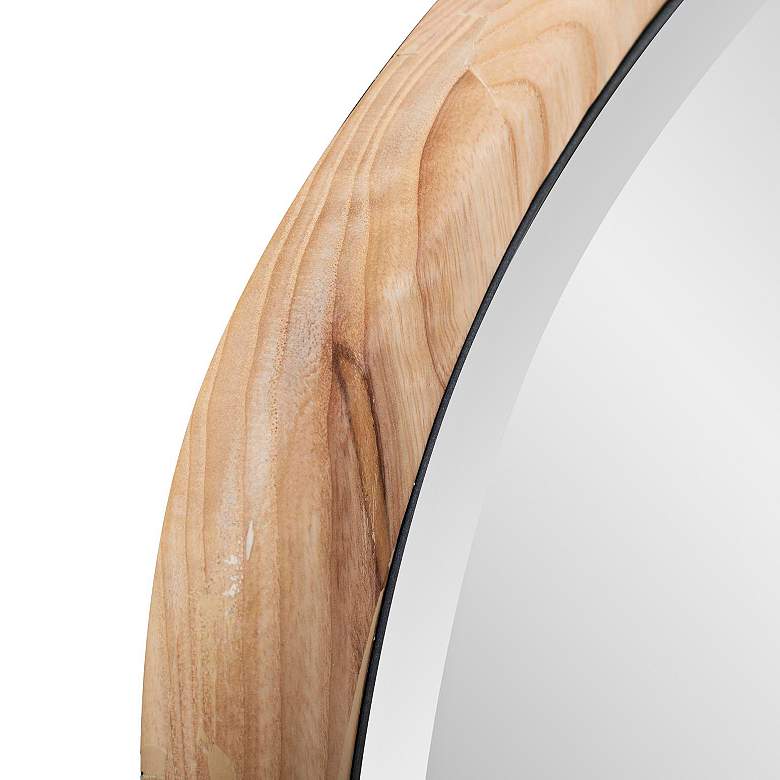 Image 5 Howard Elliott Dragmar Wood 23" x 35" Oval Wall Mirror more views