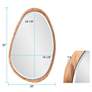 Howard Elliott Dragmar Wood 23" x 35" Oval Wall Mirror in scene