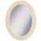 Howard Elliott Emma 25" x 33" Glossy White Oval Wall Mirror