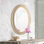 2_Howard Elliott Emma 25" x 33" Glossy White Oval Wall Mirror