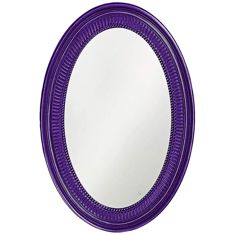 Image 1 Howard Elliott Ethan 21 inch x31 inch Royal Purple Wall Mirror