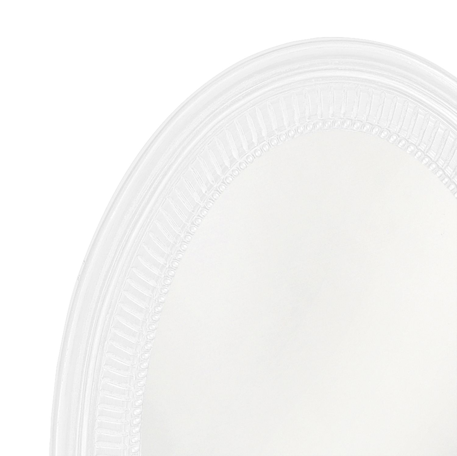 Image 2 Howard Elliott Ethan Glossy White 21" x 31" Oval Wall Mirror more views