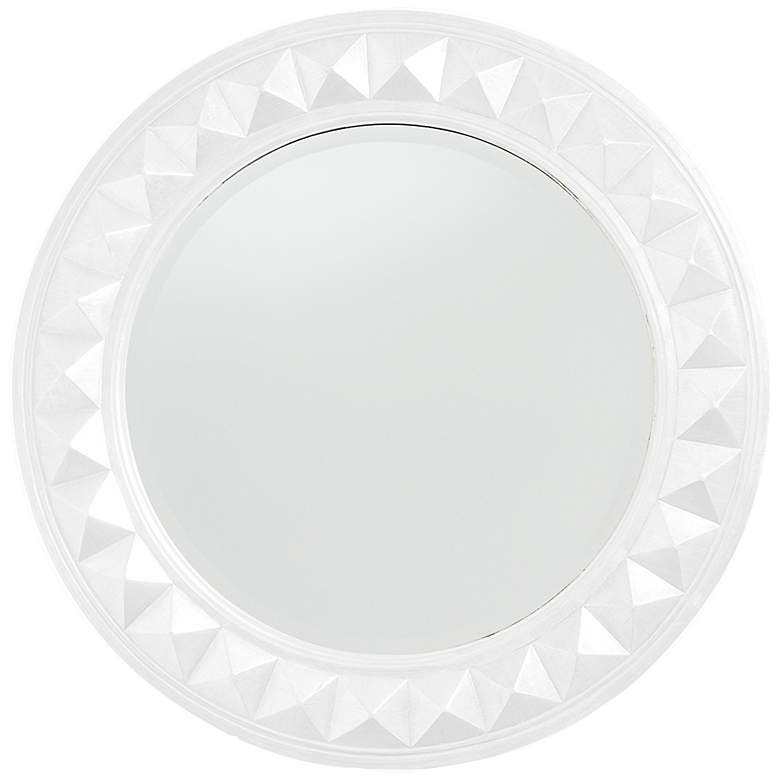 Image 1 Howard Elliott Fantasia 32 inch Round White Wall Mirror