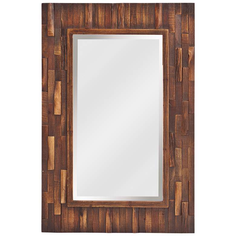 Image 1 Howard Elliott Forrest Distressed Wood 24 inch x 36 inch Wall Mirror