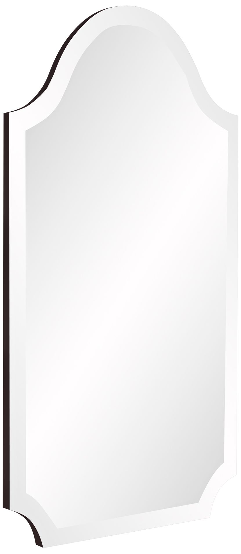 Image 3 Howard Elliott Frameless Scalloped 16"x27" Wall Mirror more views