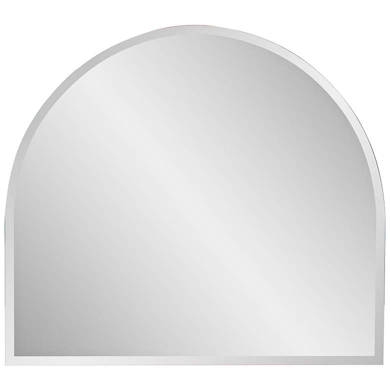 Image 3 Howard Elliott Frameless Silver 30" x 34" Arched Wall Mirror