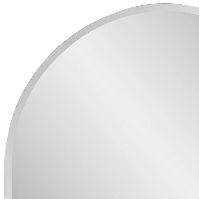 Image 4 Howard Elliott Frameless Silver 30" x 34" Arched Wall Mirror more views