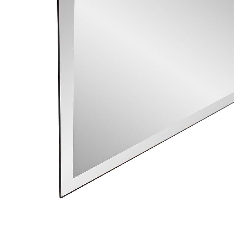 Image 5 Howard Elliott Frameless Silver 30" x 34" Arched Wall Mirror more views