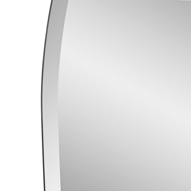 Image 6 Howard Elliott Frameless Silver 30" x 34" Arched Wall Mirror more views