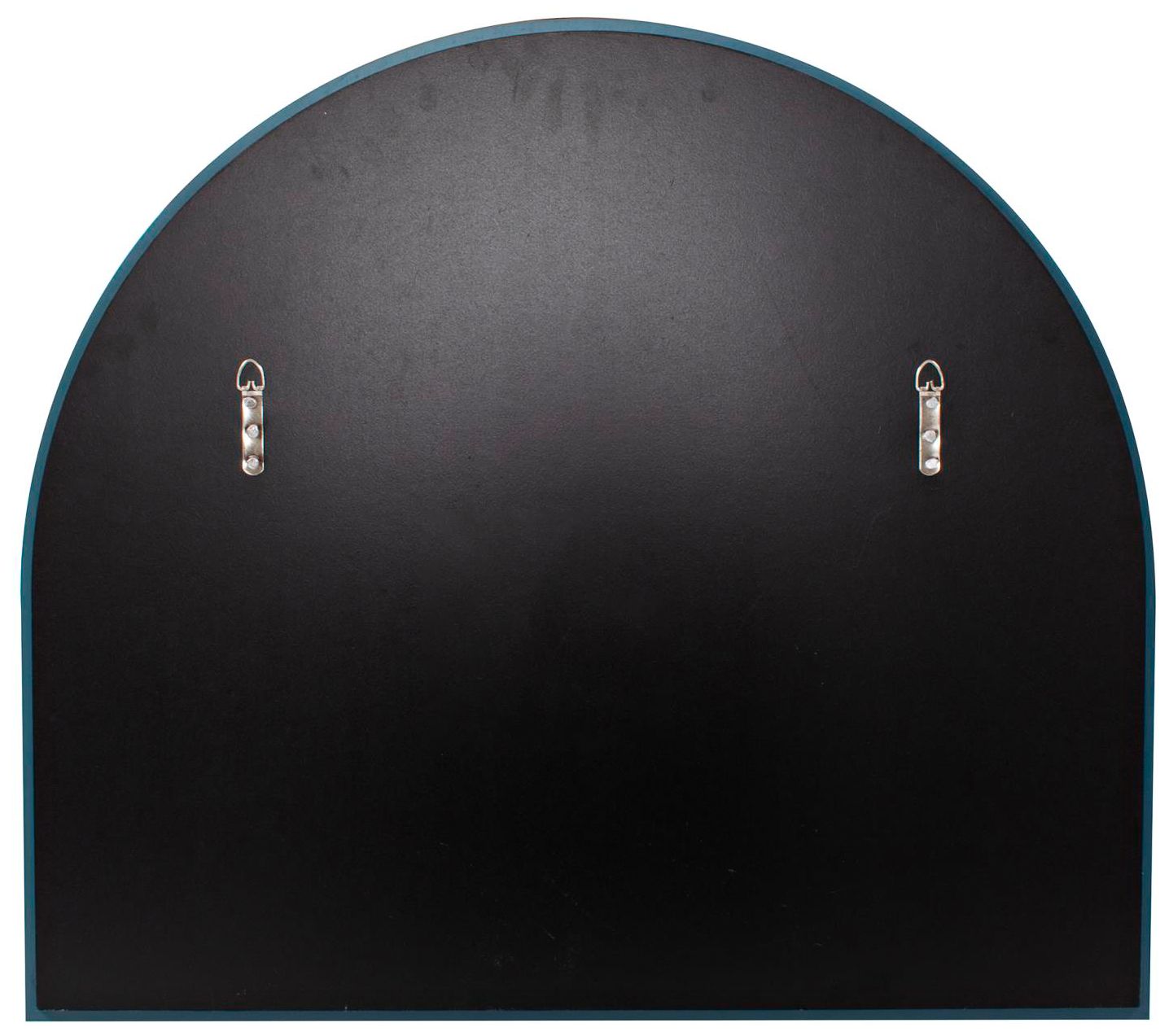 Howard Elliott Frameless Silver 30" x 34" Arched Wall Mirror in scene