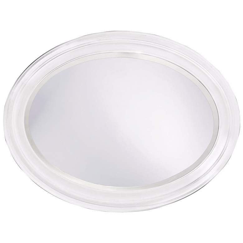 Image 2 Howard Elliott George 33" x 25" White Finish Classic Oval Mirror more views
