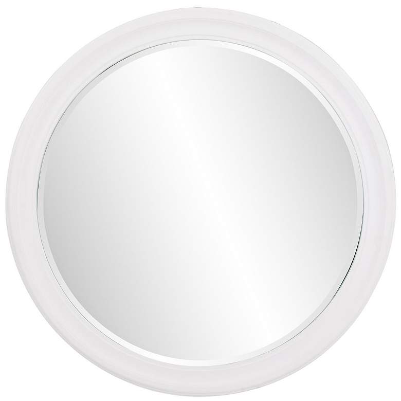 Image 2 Howard Elliott George Matte White 36" Round Wall Mirror