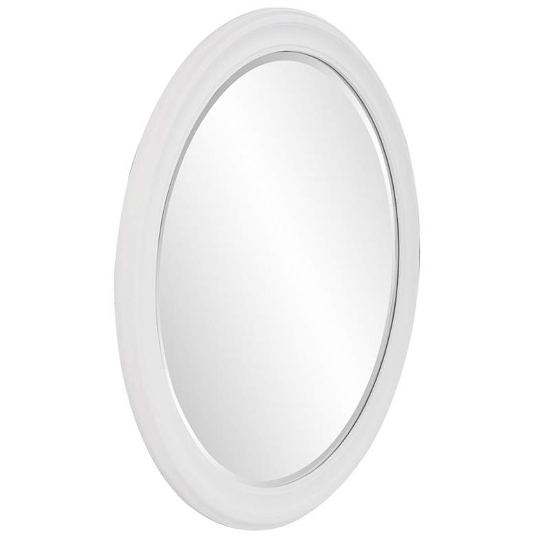 Image 4 Howard Elliott George Matte White 36" Round Wall Mirror more views