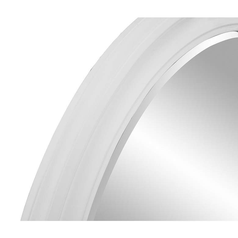 Image 5 Howard Elliott George Matte White 36" Round Wall Mirror more views