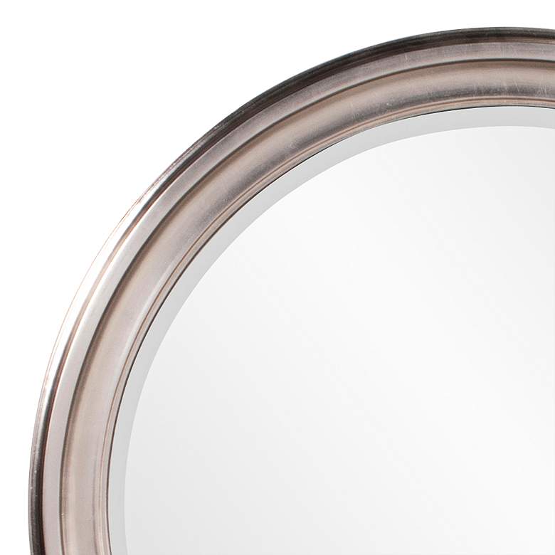Image 3 Howard Elliott George Nickel 36" Round Wall Mirror more views
