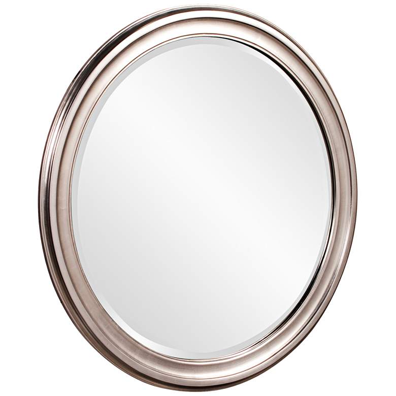 Image 4 Howard Elliott George Nickel 36" Round Wall Mirror more views