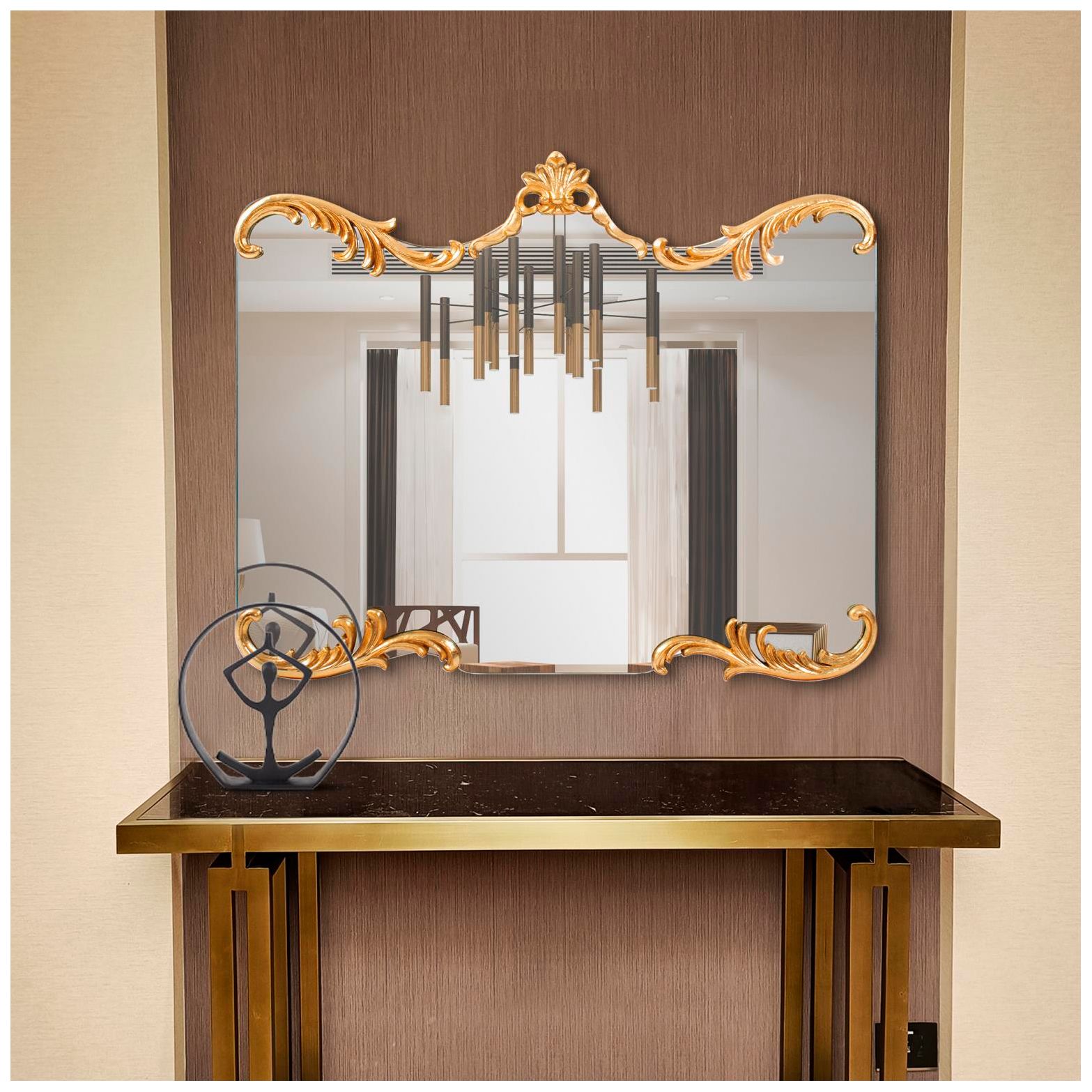 Image 3 Howard Elliott Gilded French Garland 31.5"x25.5" St. James Wall M more views