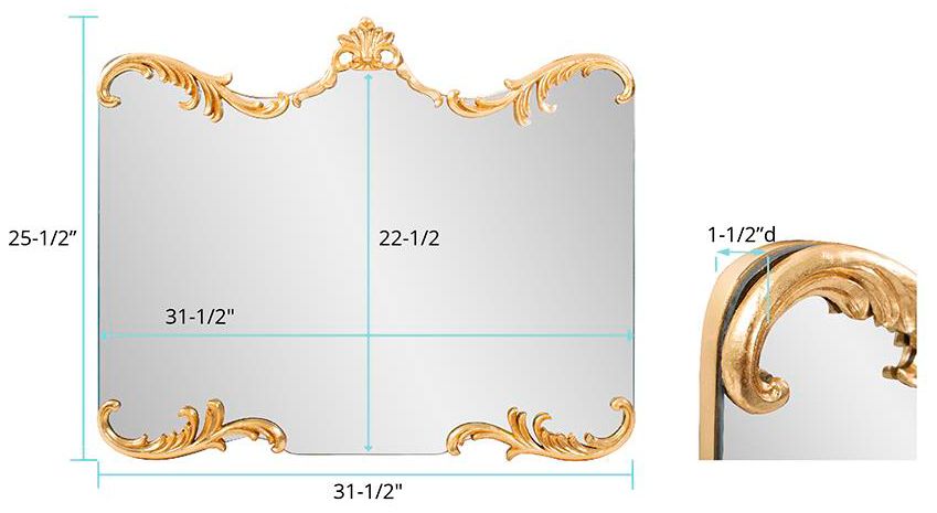 Howard Elliott Gilded French Garland 31.5"x25.5" St. James Wall M