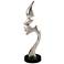 Howard Elliott Glamour 17" High Bright Silver Metal Statue