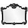 Howard Elliott Glossy Black Ornate Framed 48"x39" Avondale Mirror