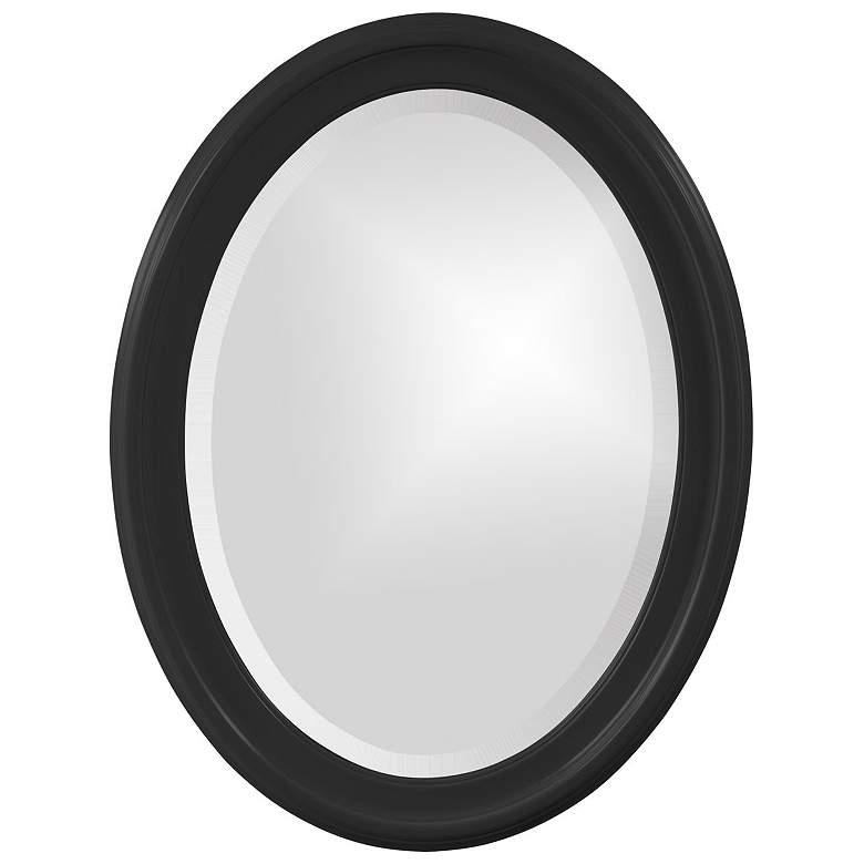 Image 1 Howard Elliott Glossy Black Oval Wood Framed 25"x33" George Mirro