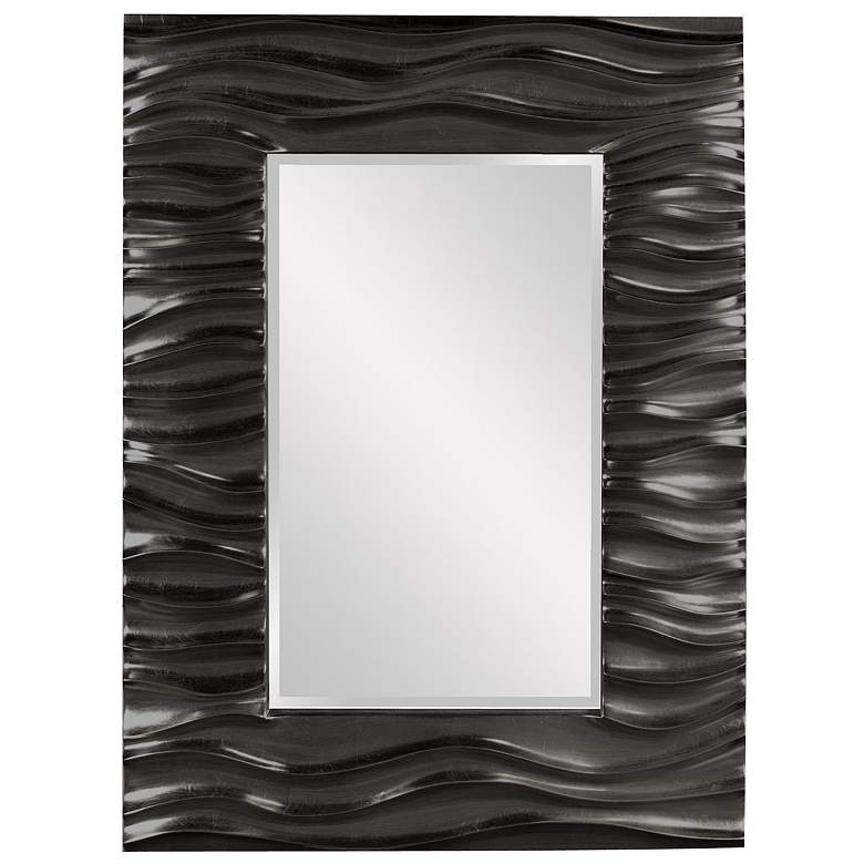 Image 1 Howard Elliott Glossy Black Rectangular 31"x39" Wave Framed Zenit