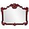 Howard Elliott Glossy Burgundy Ornate Framed 48"x39 Avondale Mirror
