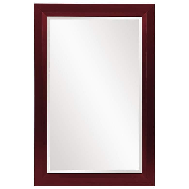 Image 1 Howard Elliott Glossy Burgundy Rectangular 28"42" Wood Framed Ave