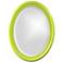 Howard Elliott Glossy Green Oval Wood Framed 25"x33" George Mirro