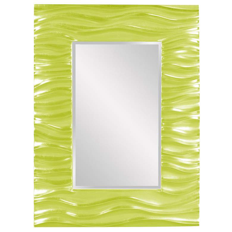 Image 1 Howard Elliott Glossy Green Rectangular 31"x39" Wave Framed Zenit