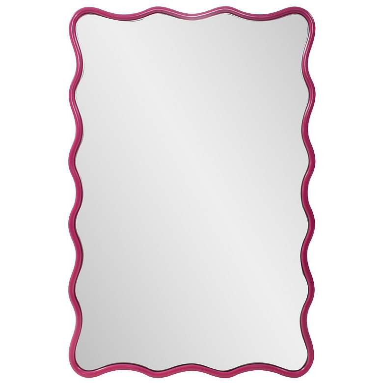Image 1 Howard Elliott Glossy Hot Pink Rectangular 24"x36" Waved Edge May