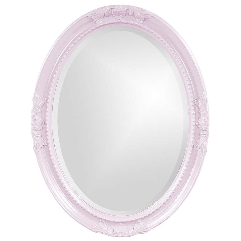 Image 1 Howard Elliott Glossy Lilac Oval Wood Framed 25"x33" Queen Ann Mi