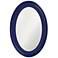 Howard Elliott Glossy Navy Oval 21"x31" Rib Texture Framed Ethan