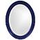 Howard Elliott Glossy Navy Oval Wood Framed 25"x33" Queen Ann Mir