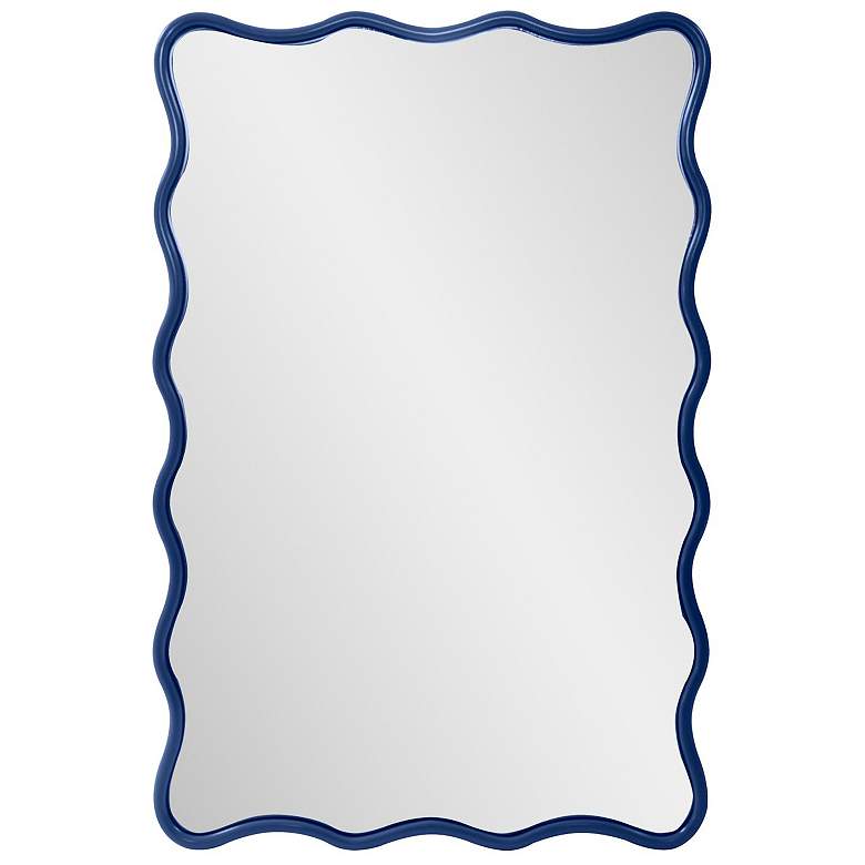 Image 2 Howard Elliott Glossy Navy Rectangular 24"x36" Waved Edge Maya Mi