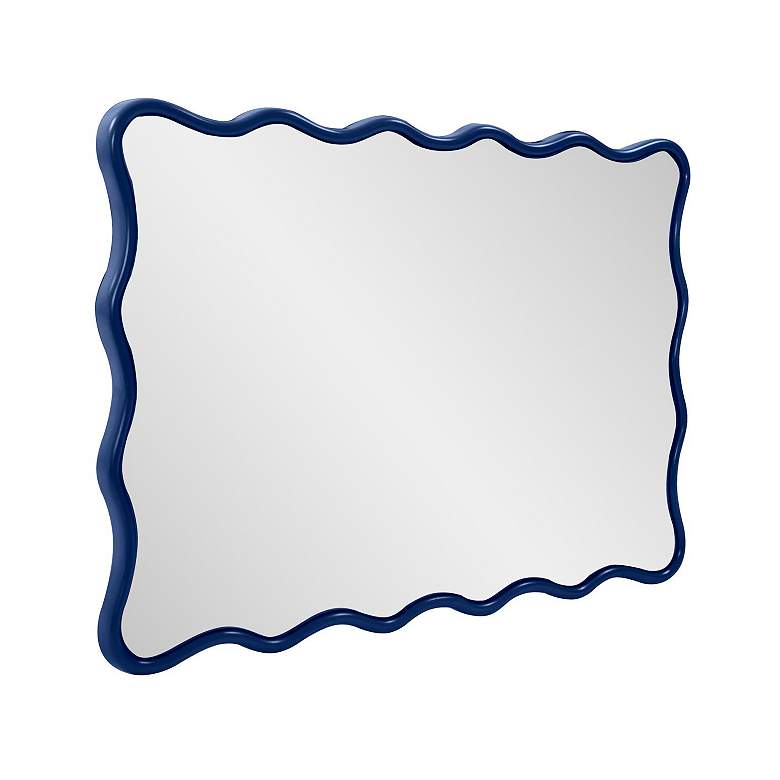 Image 5 Howard Elliott Glossy Navy Rectangular 24"x36" Waved Edge Maya Mi more views