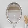 1_Howard Elliott Glossy Nicekl Oval Wood Framed 25"x33" Queen Ann M