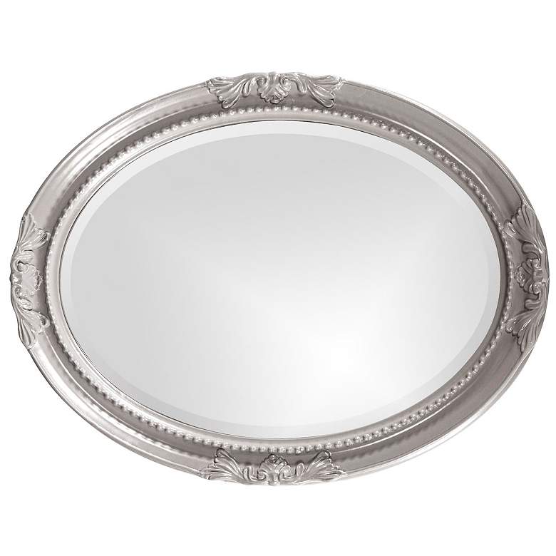 Image 5 Howard Elliott Glossy Nicekl Oval Wood Framed 25"x33" Queen Ann M more views