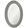 Howard Elliott Glossy Nickel Oval 21"x31" Rib Texture Framed Etha