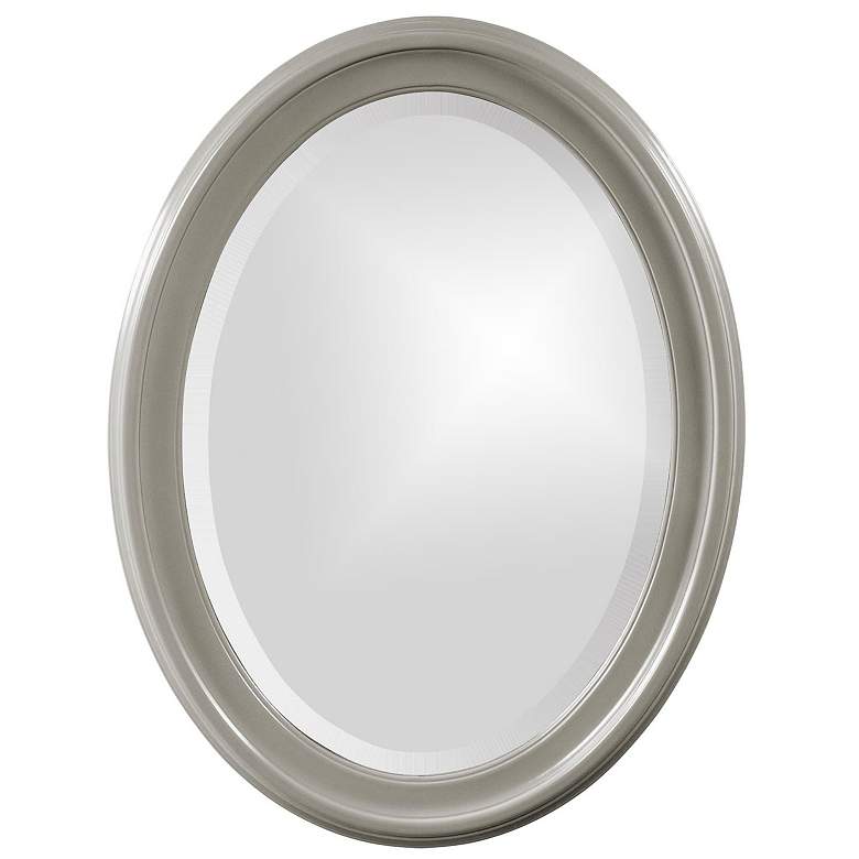 Image 1 Howard Elliott Glossy Nickel Oval Wood Framed 25"x33" George Mirr