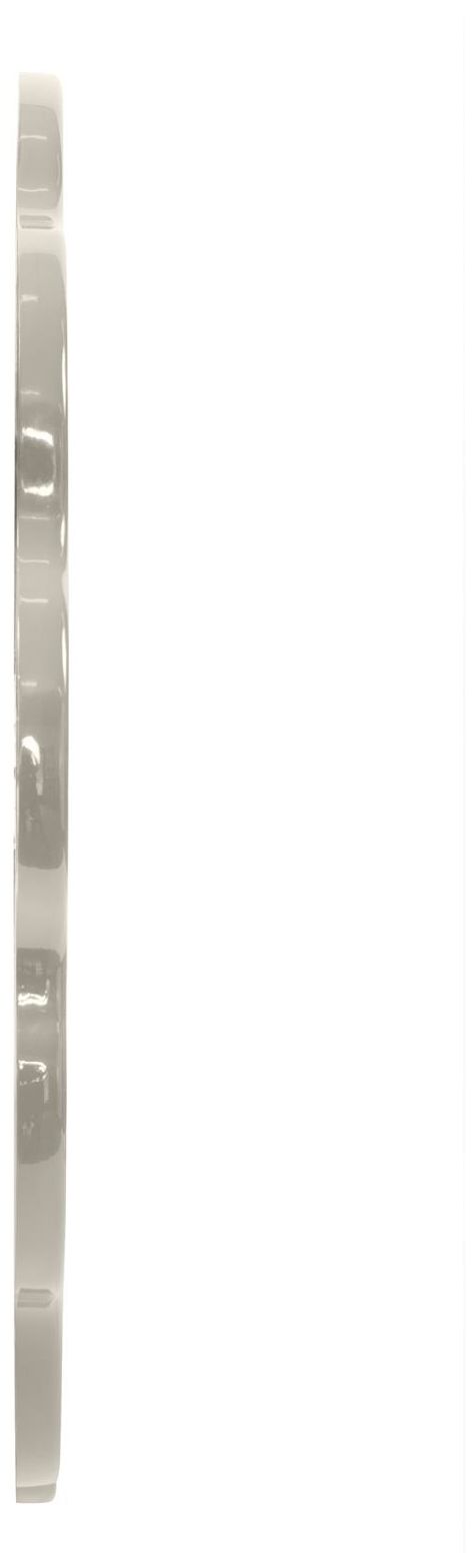 Image 6 Howard Elliott Glossy Nickel Round Scalloped Edge 34" Kushi Mirror more views