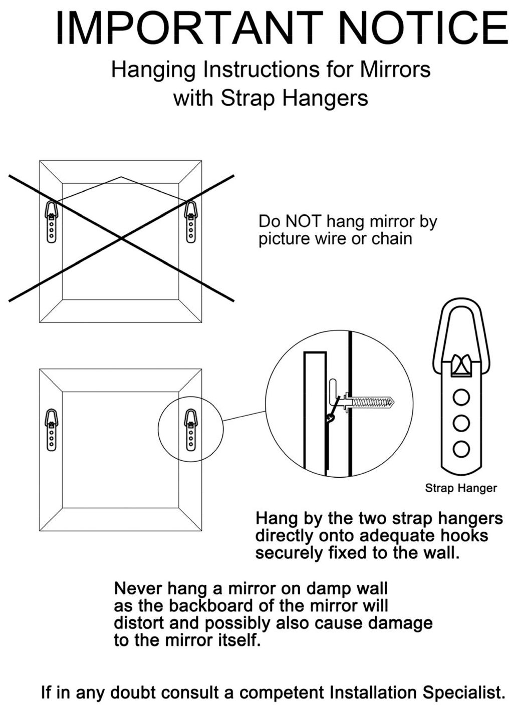 Howard Elliott Glossy Nickel Round Scalloped Edge 34" Kushi Mirror
