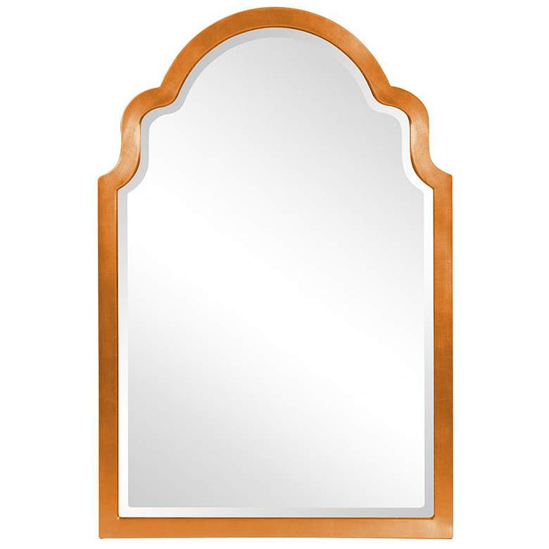 Image 1 Howard Elliott Glossy Orange Arched 24"x36" Beveled Sultan Mirror